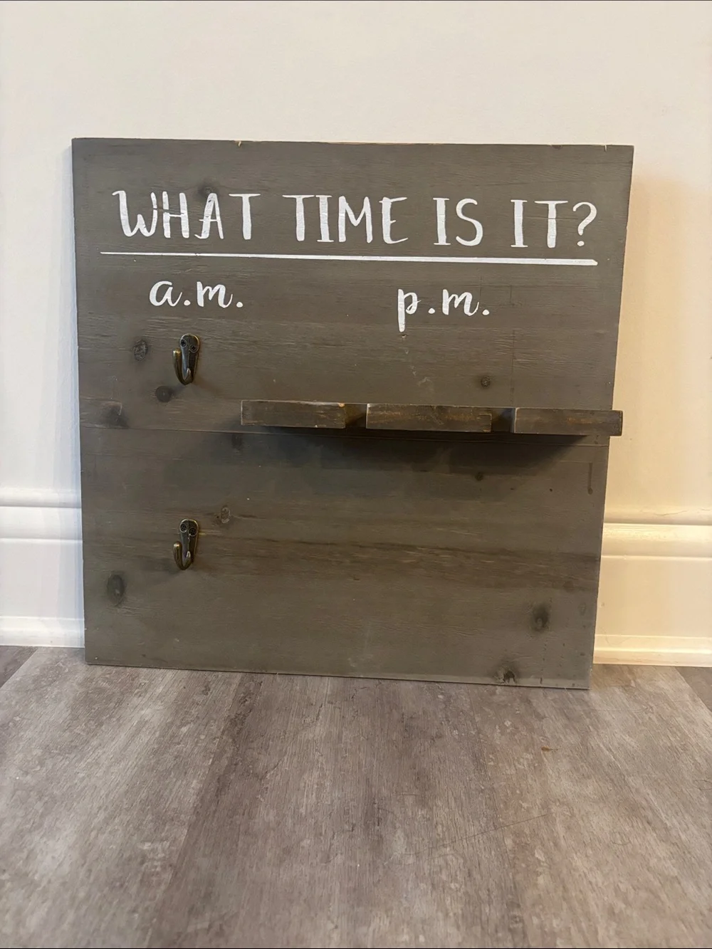 What Time Is It? Wall Organizer in Gray - Unbranded